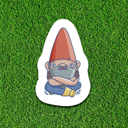 Grumpy Garden Gnome Sticker